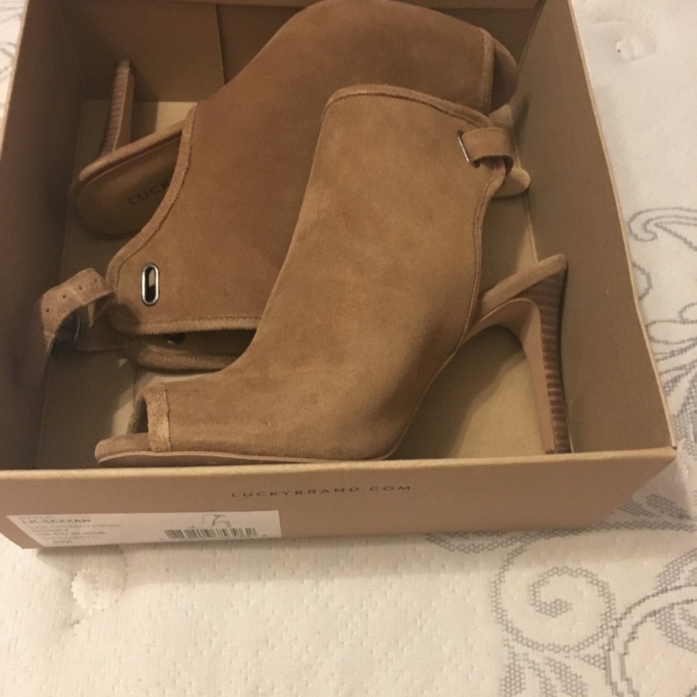 Lucky Brand peep toe bootie